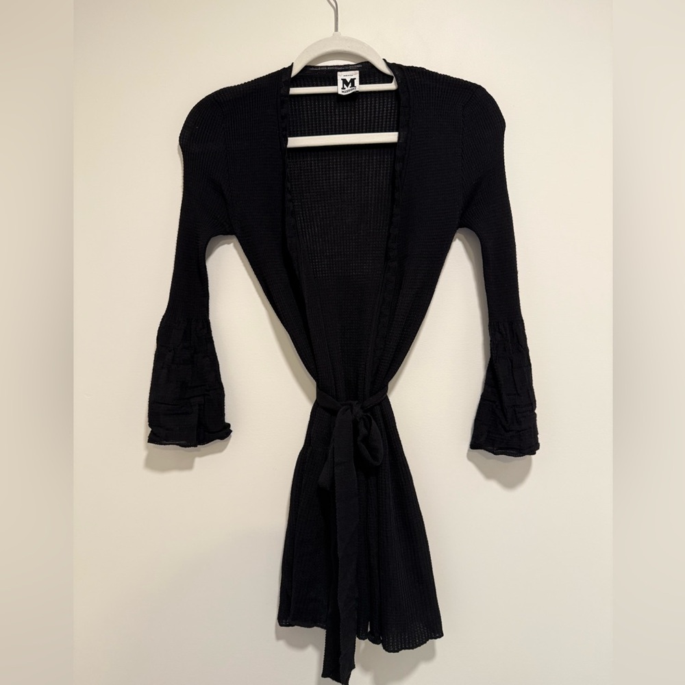 Missoni Black Wool Wrap Sweater, size 2